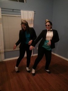 Amy and I practicing our Time Warp before the "Annual Transylvanian Convention"